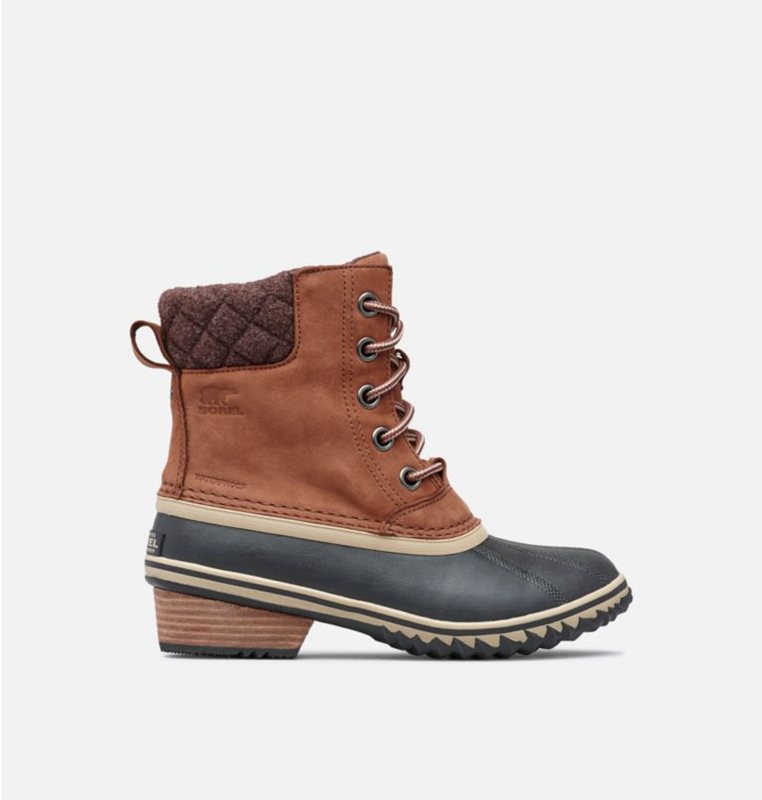 Sorel Dam Gummistövlar Brun/Svarta - Slimpack™ Ii Lace Duck Mid - AEU-623891